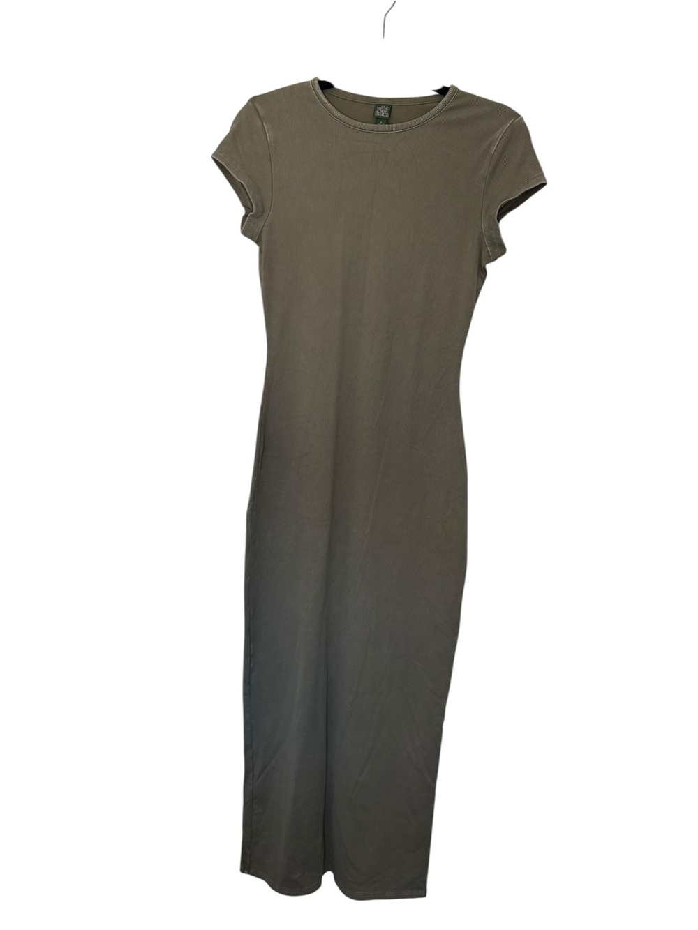wild fable Olive Green Short-Sleeve Maxi Dress